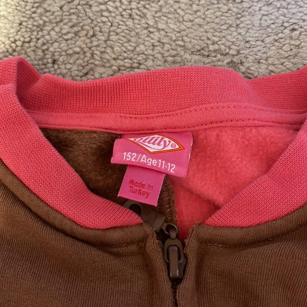 Oilily Brown and Pink Kids Hoodie - Picture 4 of 5